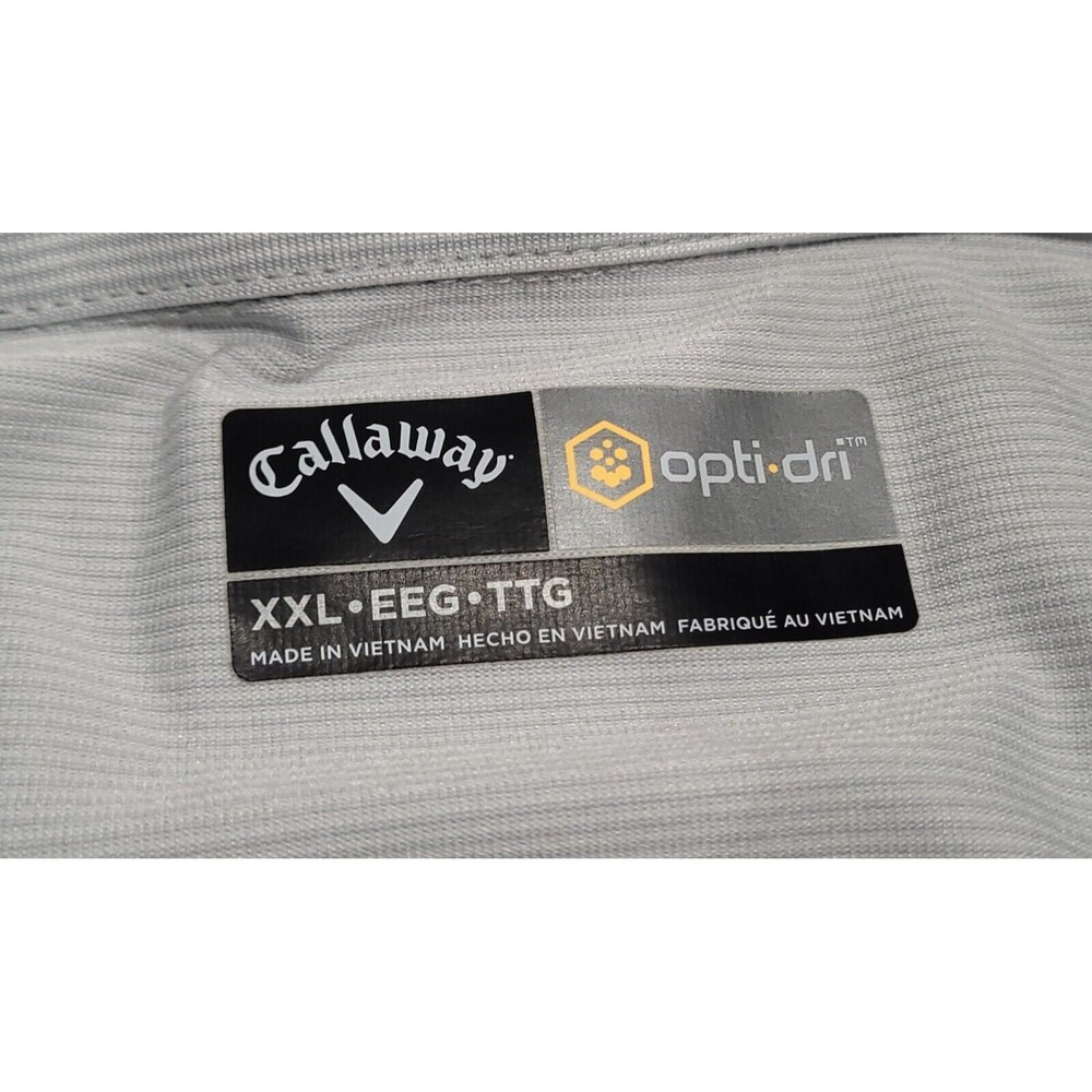 Callaway Polo Opti-Dri Golf Performance Gray NWOT 2XL - Picture 11 of 12